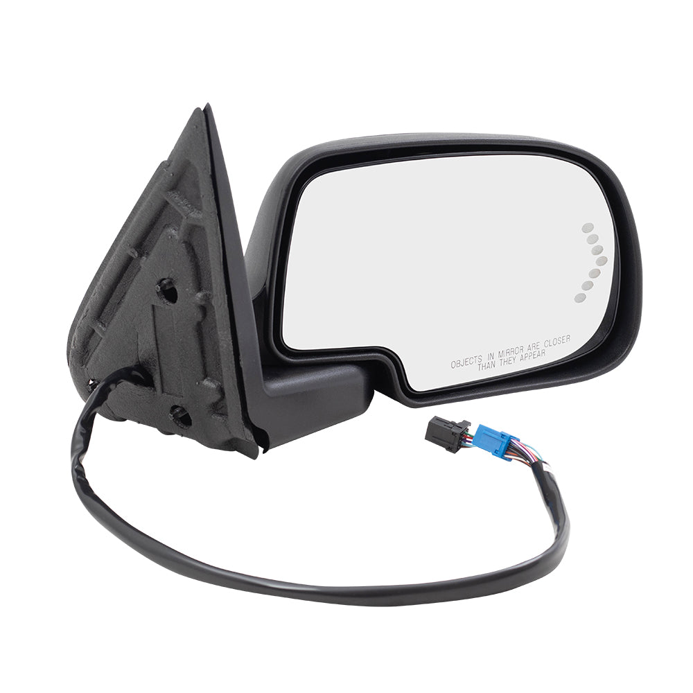Power Door Mirror Power Folding-Smooth Black Cap-Heat-Signal On Glass-Memory-Puddle Light Without Auto Dimming Set Driver Left Passenger Right For 2003-2006 GM Silverado/Sierra 2007 Classic 2000-2006 Suburban/Yukon XL 2003-2006 Tahoe/Avalanche/ Escalade