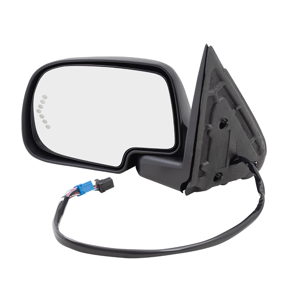 Brock Aftermarket Replacement Driver Left Power Mirror Paint to Match Black Cap with Heat-Memory-Signal On Glass-Puddle Light-Power Folding without Auto Dim Compatible with 2003-2006 Chevy Silverado