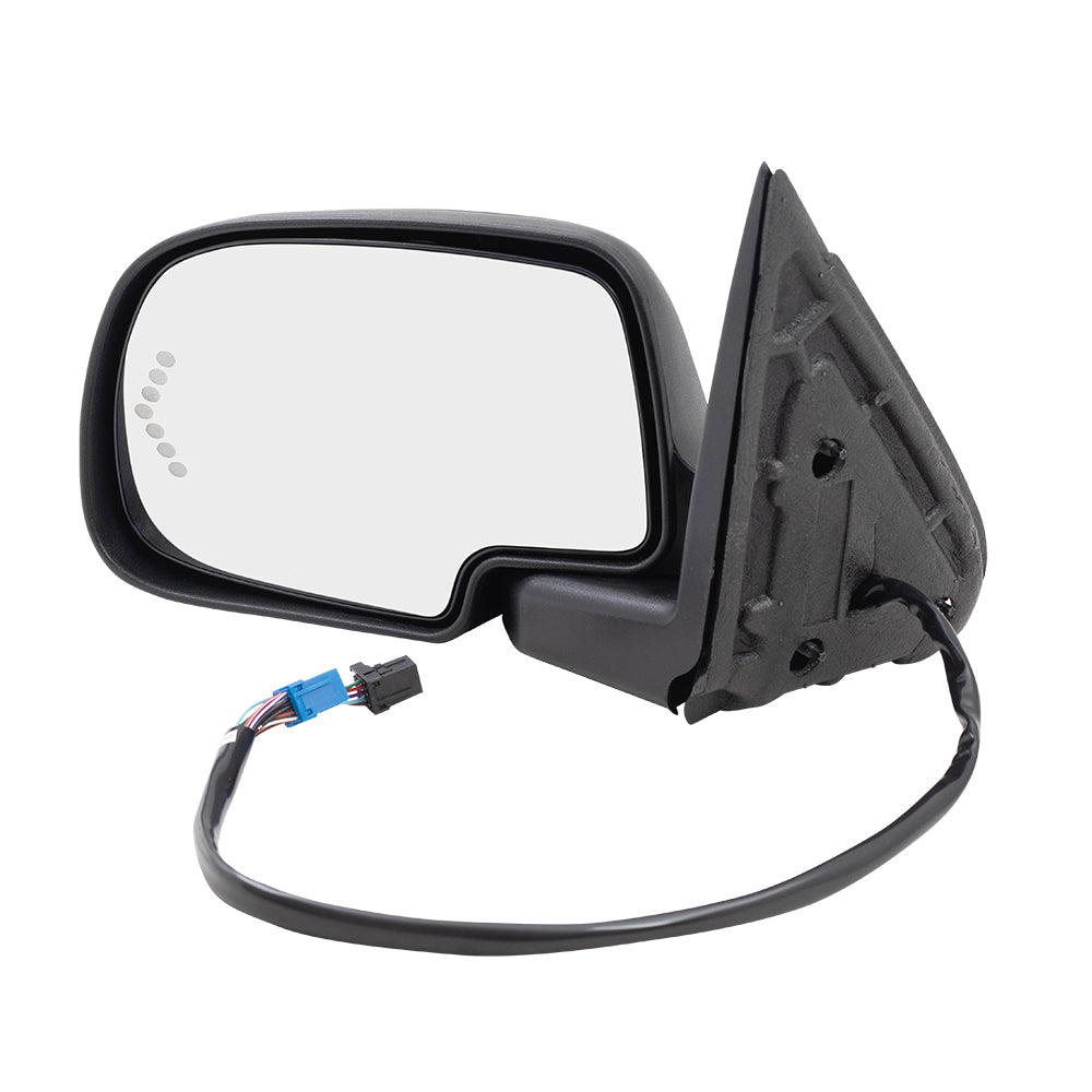 Power Door Mirror Power Folding-Smooth Black Cap-Heat-Signal On Glass-Memory-Puddle Light Without Auto Dimming Driver Left For 2003-2006 GM Silverado/Sierra 2007 Classic 2000-2006 Suburban/Yukon XL 2003-2006 Tahoe/Avalanche/ Escalade