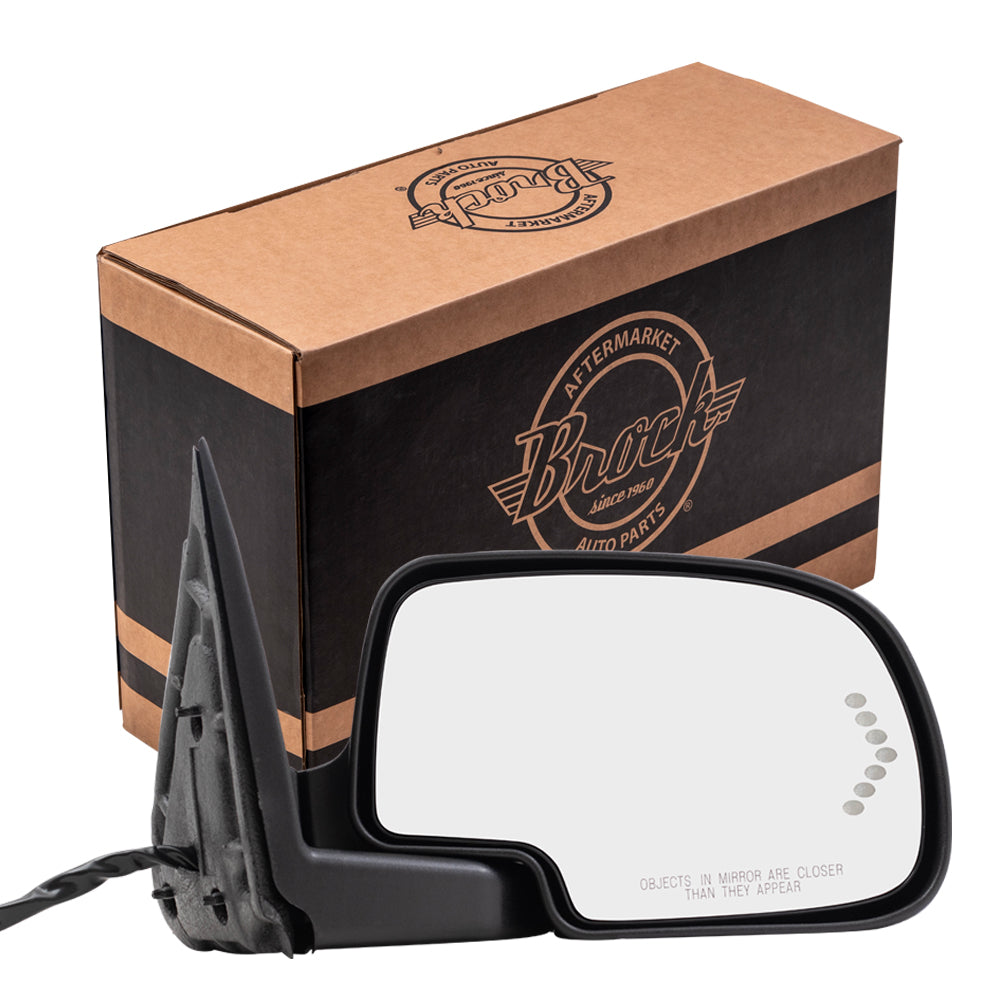 Power Door Mirror Power Folding-Smooth Black Cap-Heat-Signal On Glass-Memory-Puddle Light Without Auto Dimming Passenger Right For 2003-2006 GM Silverado/Sierra 2007 Classic 2000-2006 Suburban/Yukon XL 2003-2006 Tahoe/Avalanche/ Escalade