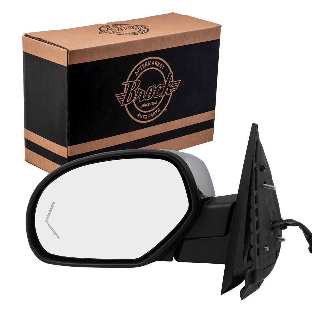 Replacement Driver Power Door Mirror Heated Chrome Cap Compatible with 2009-2013 Silverado Pickup Truck 20843114