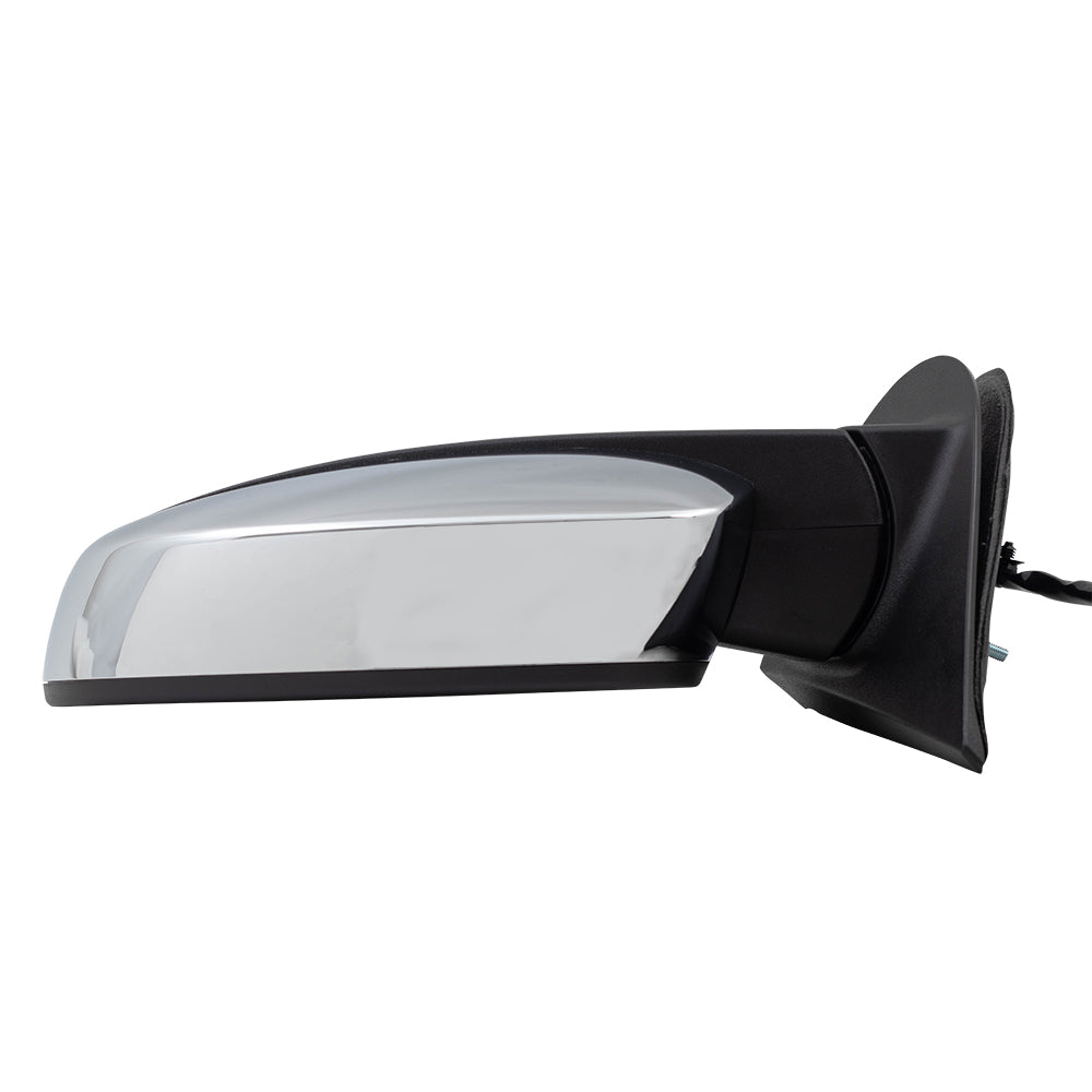 Replacement Driver Power Door Mirror Heated Chrome Cap Compatible with 2009-2013 Silverado Pickup Truck 20843114