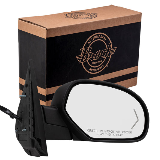 Replacement Passenger Power Door Mirror Heated Textured Black Cap Compatible with 2009-2013 Silverado Pickup Truck 20756893