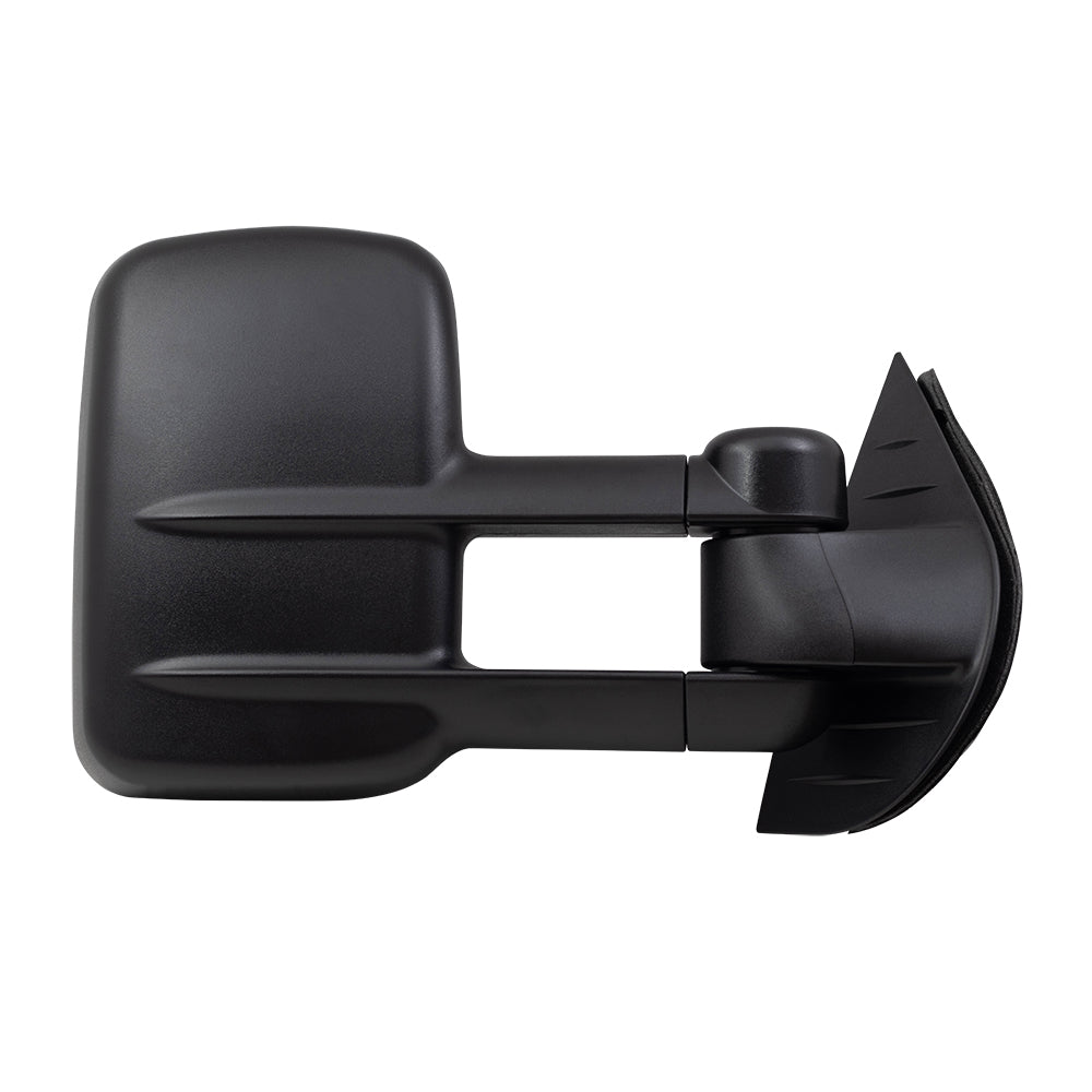 Brock Replacement Set Power Tow Side Telescopic Mirrors Heated Signal on Glass Compatible with 2007-2014 Silverado Sierra Escalade Tahoe Yukon