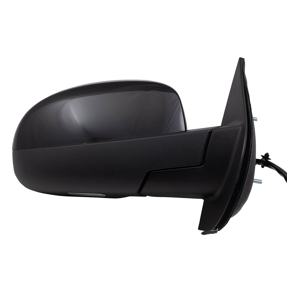 Power Door Mirror Power Folding-Smooth Black Cap-Heat-Signal On Glass-Memory-Puddle Light Without Blind Spot Detection-Auto Dimming Passenger Right For 2007-2014 Silverado/Sierra 2007-2014 GM Full Size SUV 2007-2013 Avalanche/Escalade EXT
