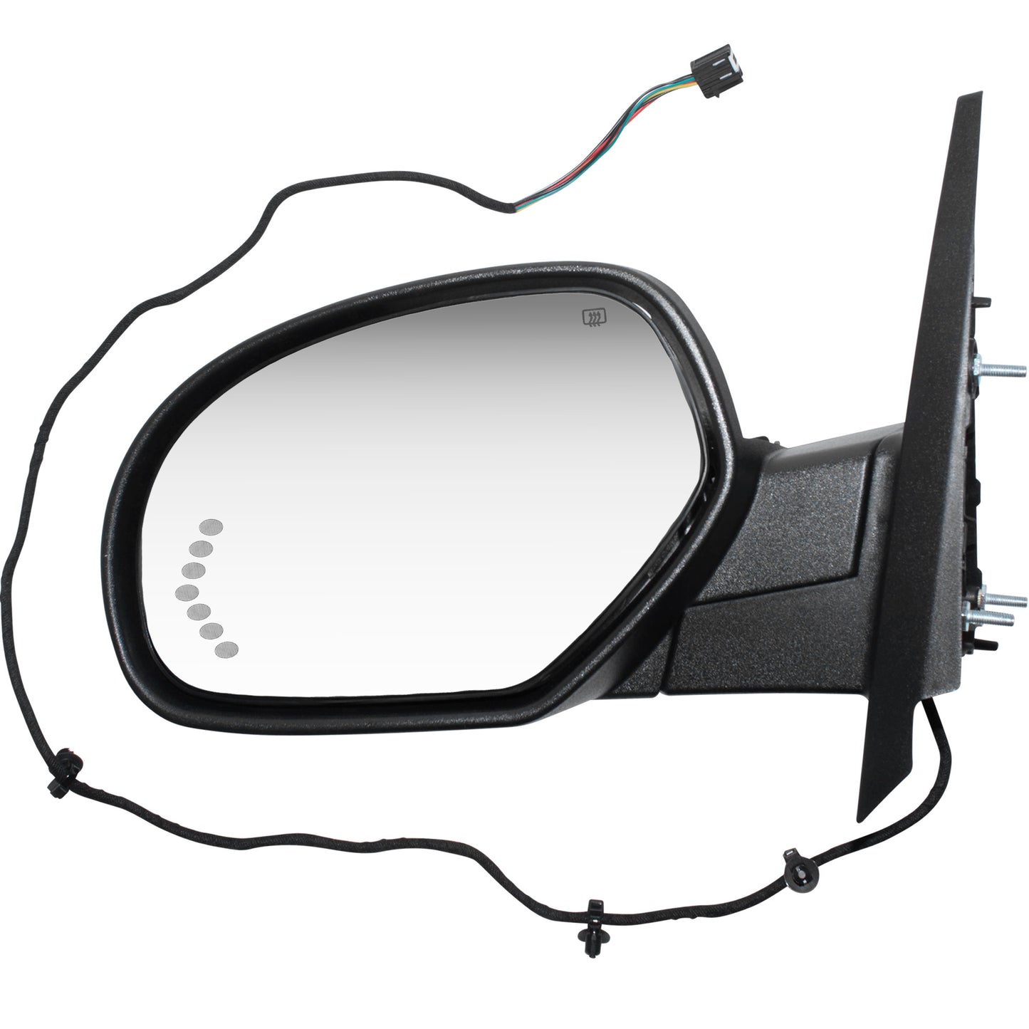 Brock Replacement Driver Performance Upgrade Power Side Door Mirror Heated Signal on Glass Compatible with 07-14 Silverado Sierra Pickup Truck