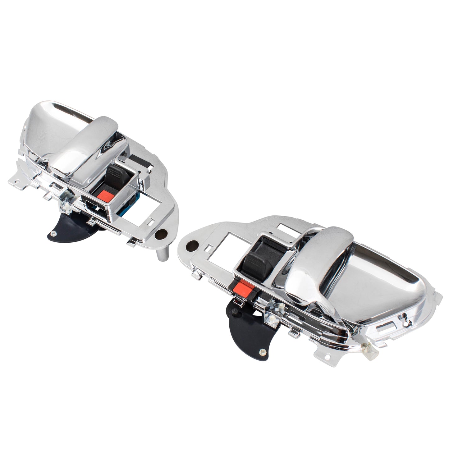 Brock Replacement Pair Set Inside Chrome Specialty Door Handles Upgrade Compatible with 95-02 Pickup Truck SUV 15708043 15708044