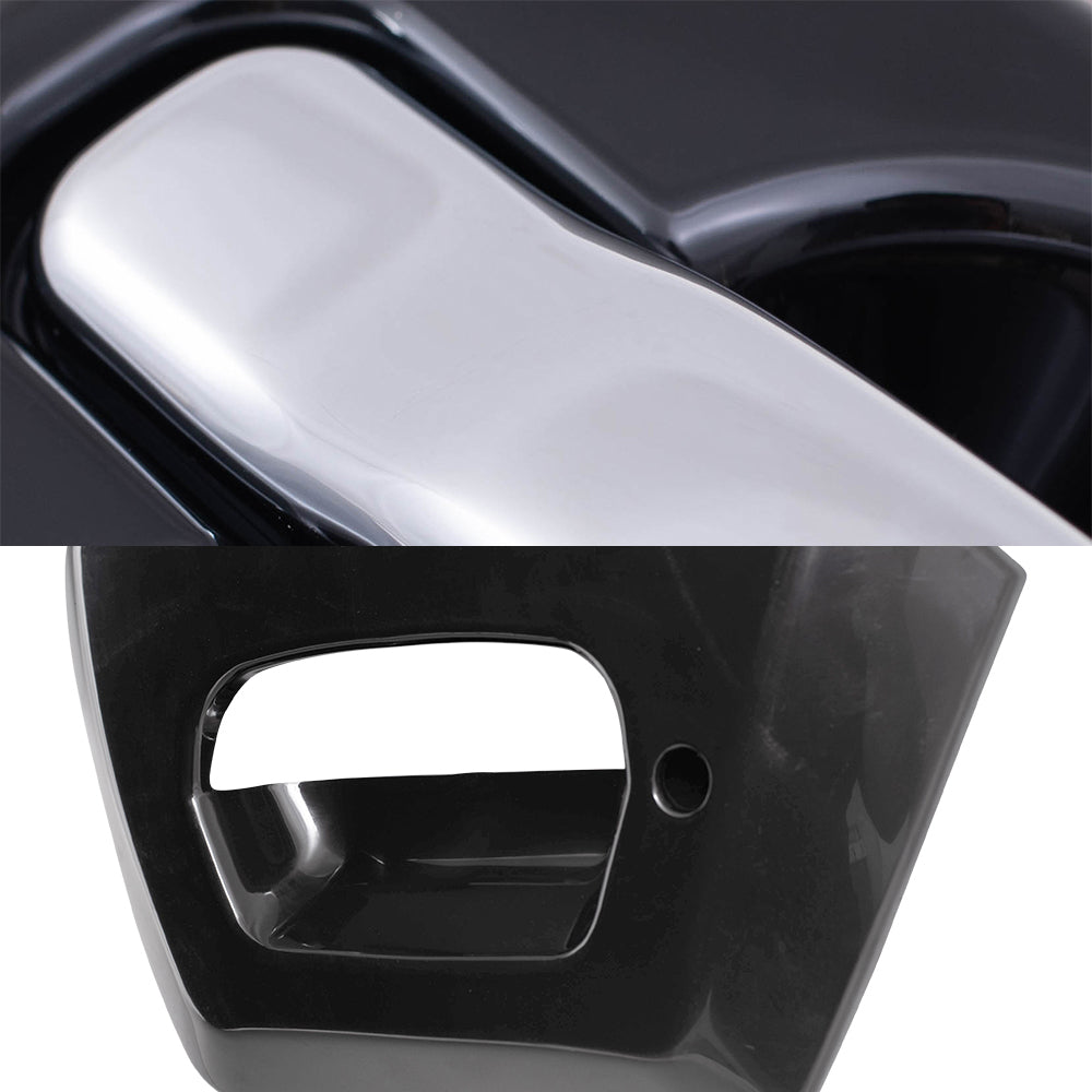 Brock Replacement Front and Rear Outside Door Handles and Tailgate Handle Bezel Paint to Match Black 5 Piece Set Compatible with 2002-2006 Avalanche & 2002-2006 Escalade EXT
