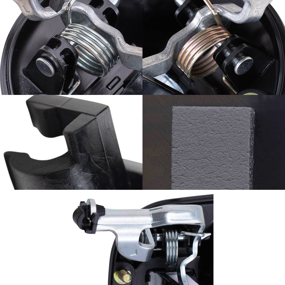 Brock Replacement Front and Rear Outside Door Handles, Tailgate Handle and Tailgate Handle Bezel Paint to Match Black 6 Piece Set Compatible with 2001-2007 Silverado & 2001-2007 Sierra Crew Cab ONLY