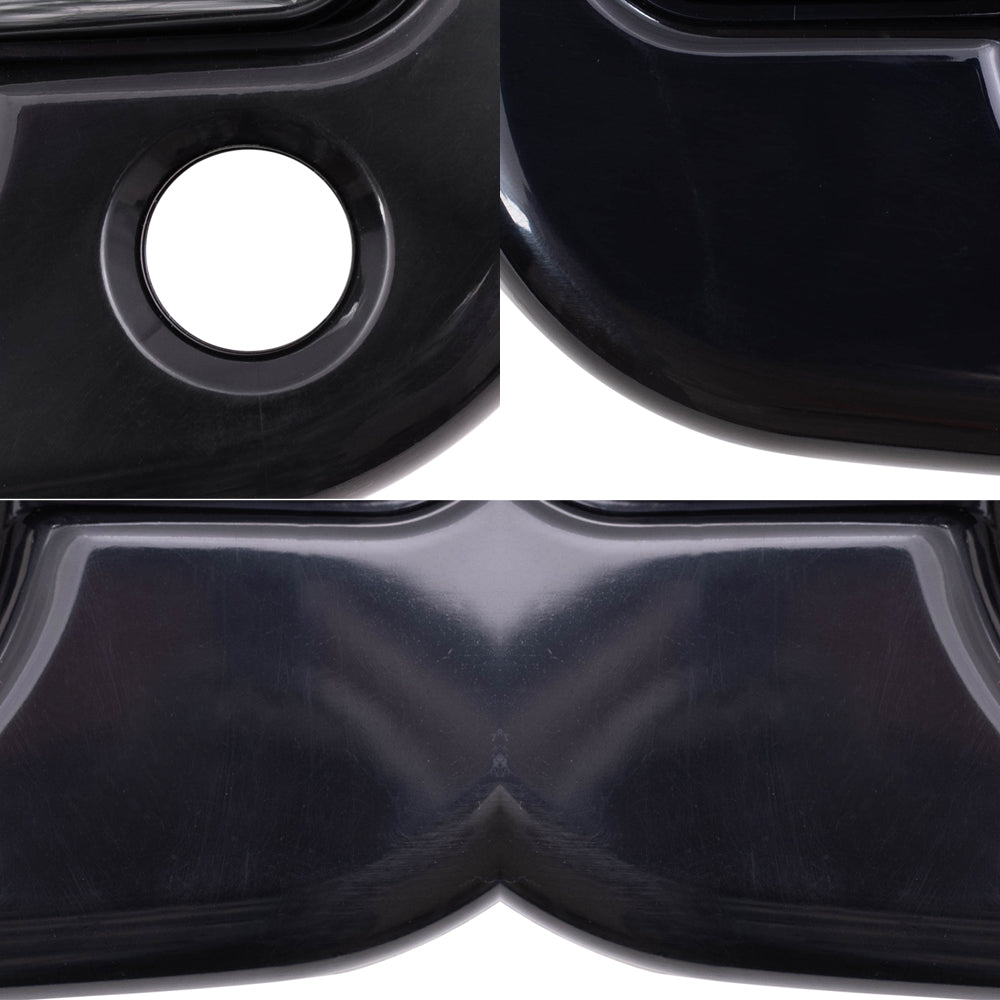 Brock Replacement 4 Pc Set of Outside Door Handles Black w/ Chrome Compatible with 1999-2007 Silverado Sierra Pickup Truck 15745149 15182419 15745141 15745140