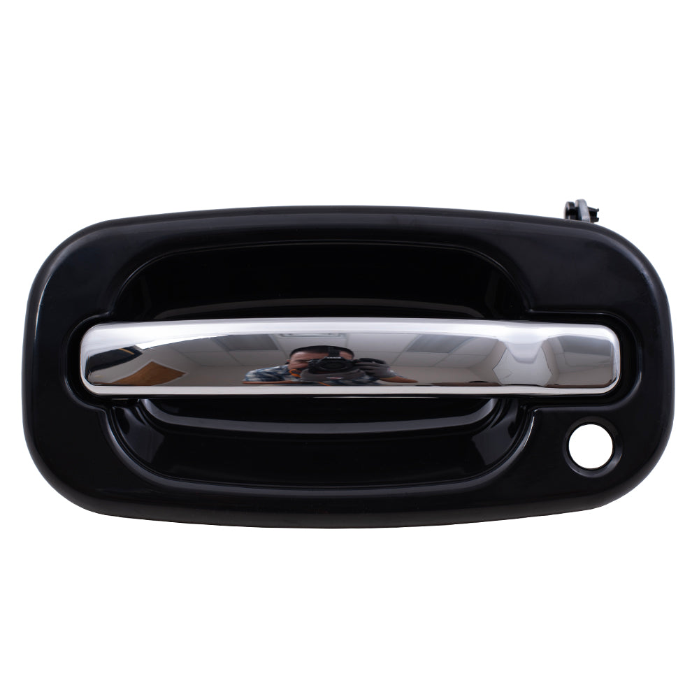 Outside Door Handle fits Cadillac Chevy GMC Pickup Driver Front Chrome & Black