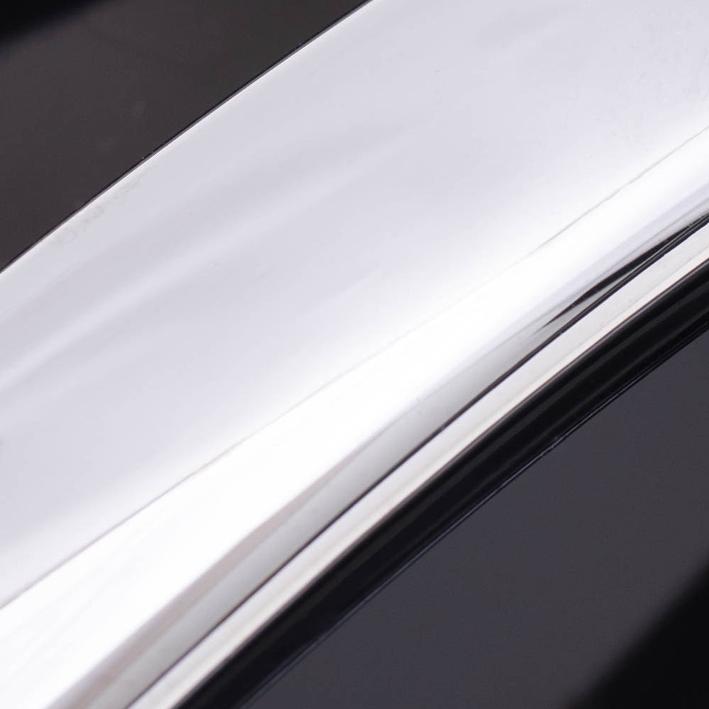 Brock Replacement Set Rear Outside Door Handles Black Bezels w/ Chrome Levers Compatible with 2001-2007 Silverado Sierra Crew Cab Pickup Truck 15745141 15745140