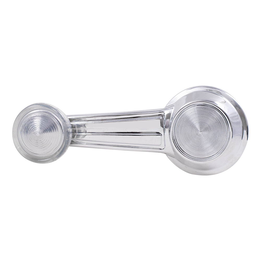 Brock Replacement Manual Window Crank Chrome Handle w/ Clear Knob & Full Height Spline Compatible with Malibu Impala Monte Carlo Lesabre Camaro 1732326