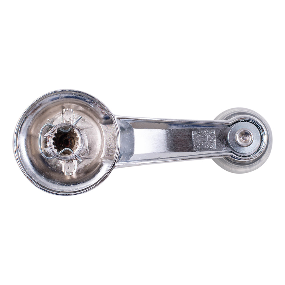 Brock Replacement Manual Window Crank Chrome Handle w/ Clear Knob & Full Height Spline Compatible with Malibu Impala Monte Carlo Lesabre Camaro 1732326