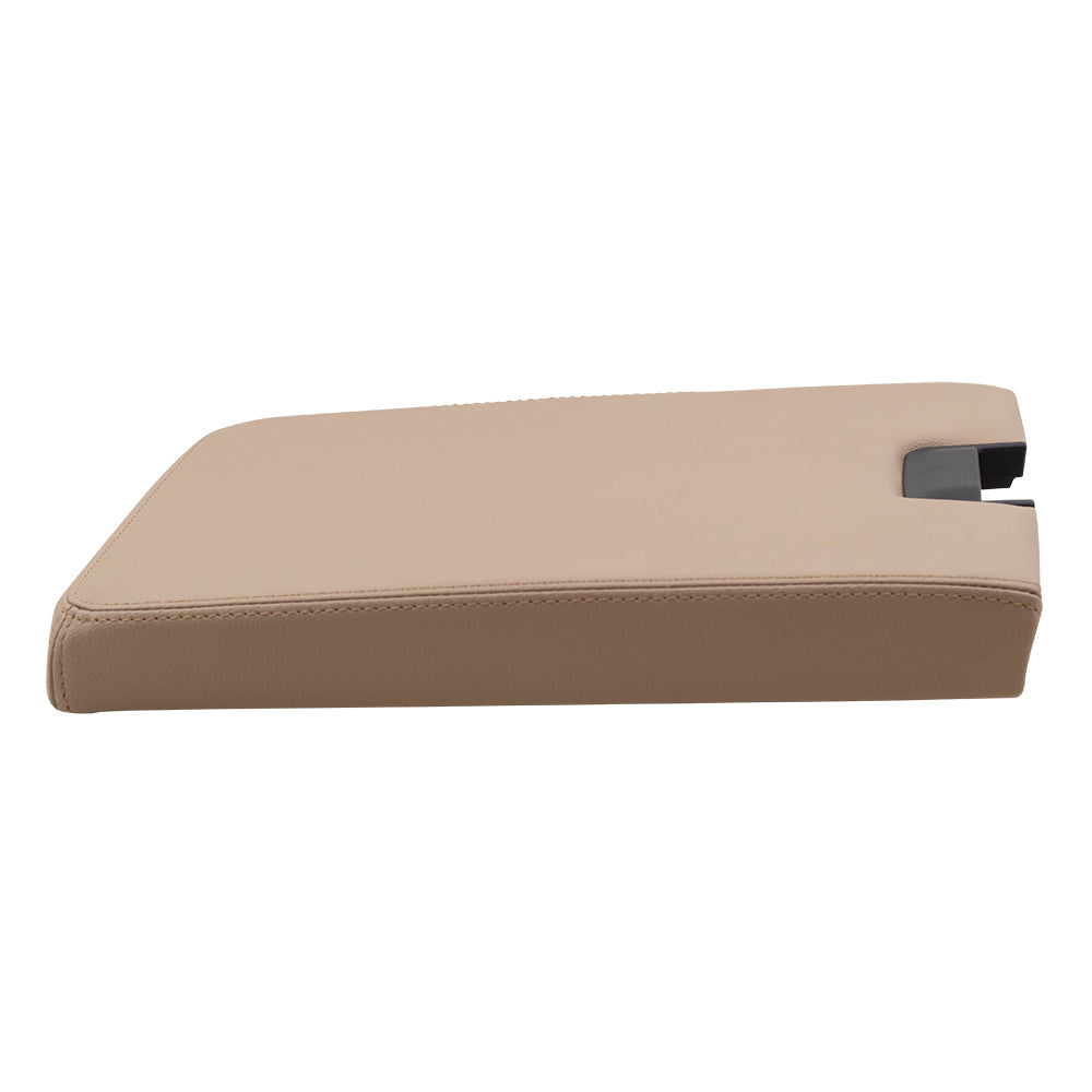Brock Replacement Front Center Console Lid Tan Repair Compatible with 2007-2013 Silverado Sierra Escalade Pickup Truck with Split Bench 20864153