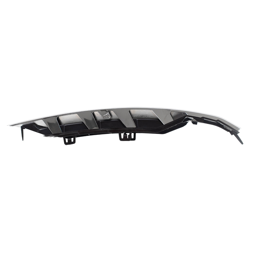Brock Replacement Driver Front Lower Outer Grille Cover with Chrome Trim Compatible with 2008-2012 Malibu LT LS