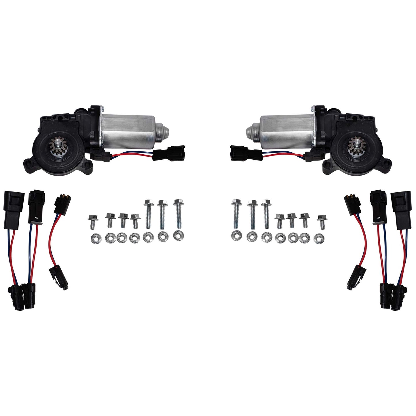 Brock Replacement Set Front Power Window Lift Regulator Motors Compatible with 96-02 Express Savana Van 19152021 19152022