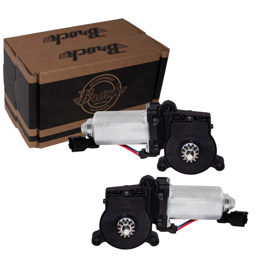 Brock Replacement Set Front Power Window Lift Regulator Motors Compatible with 96-02 Express Savana Van 19152021 19152022