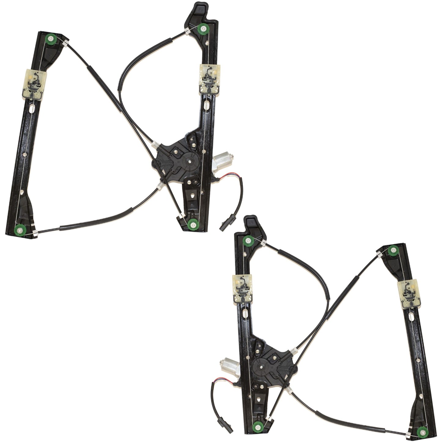Power Window Regulator With Motor-2 Pin Connector Assembly Set Front Driver Side Left Passenger Side Right For 2018-2023 Chevrolet Traverse 2024 Chevrolet Traverse Limited 2018-2024 Buick Enclave
