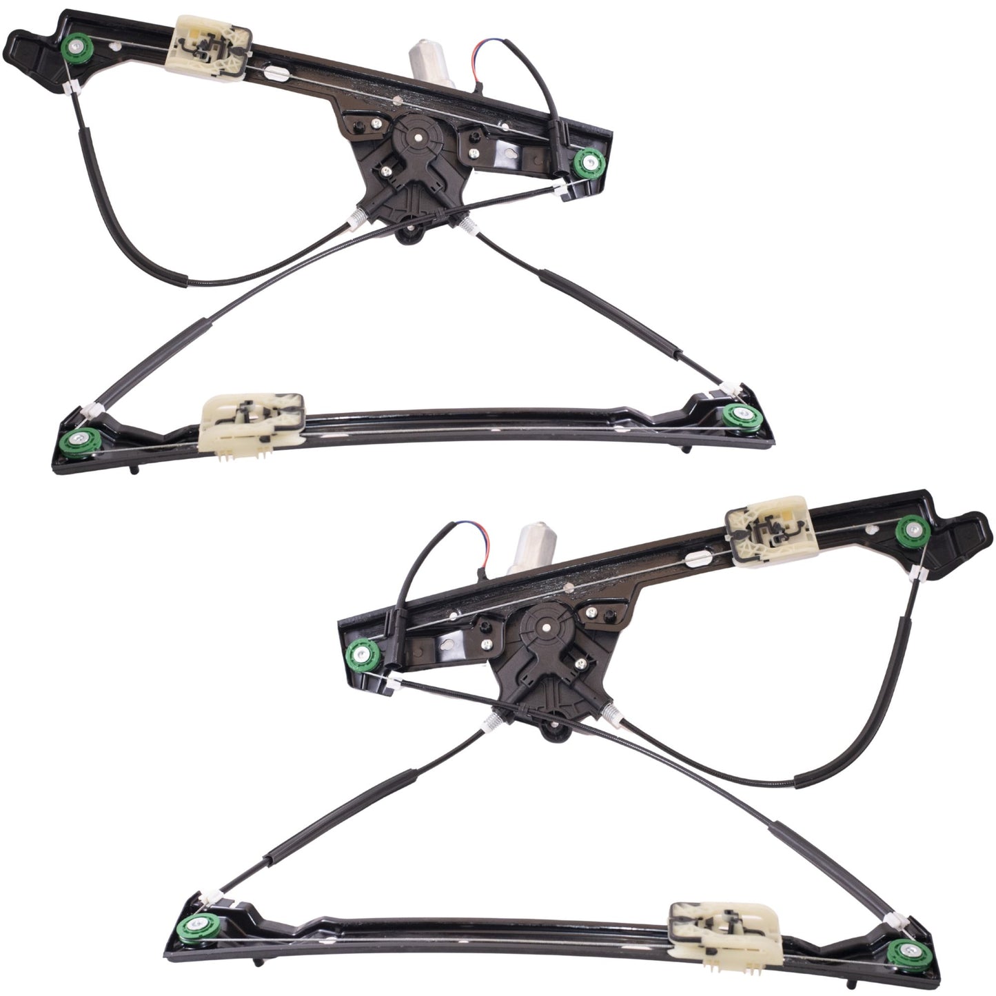 Power Window Regulator With Motor-2 Pin Connector Assembly Set Front Driver Side Left Passenger Side Right For 2018-2023 Chevrolet Traverse 2024 Chevrolet Traverse Limited 2018-2024 Buick Enclave
