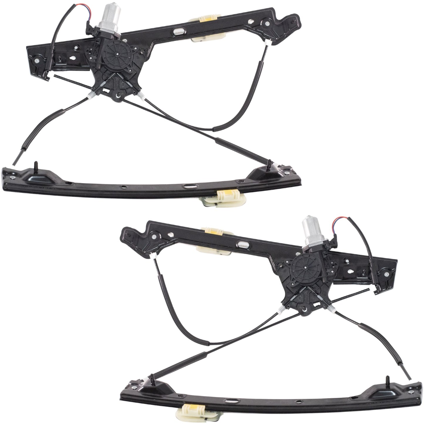 Power Window Regulator With Motor-2 Pin Connector Assembly Set Front Driver Side Left Passenger Side Right For 2018-2023 Chevrolet Traverse 2024 Chevrolet Traverse Limited 2018-2024 Buick Enclave