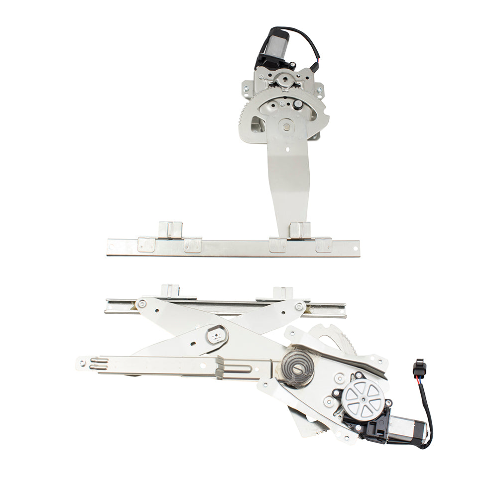 Brock Replacement 4 Pc Set Power Window Regulators with Motors Front & Rear Compatible with 1996-2002 S Series SL SW Sedan Wagon