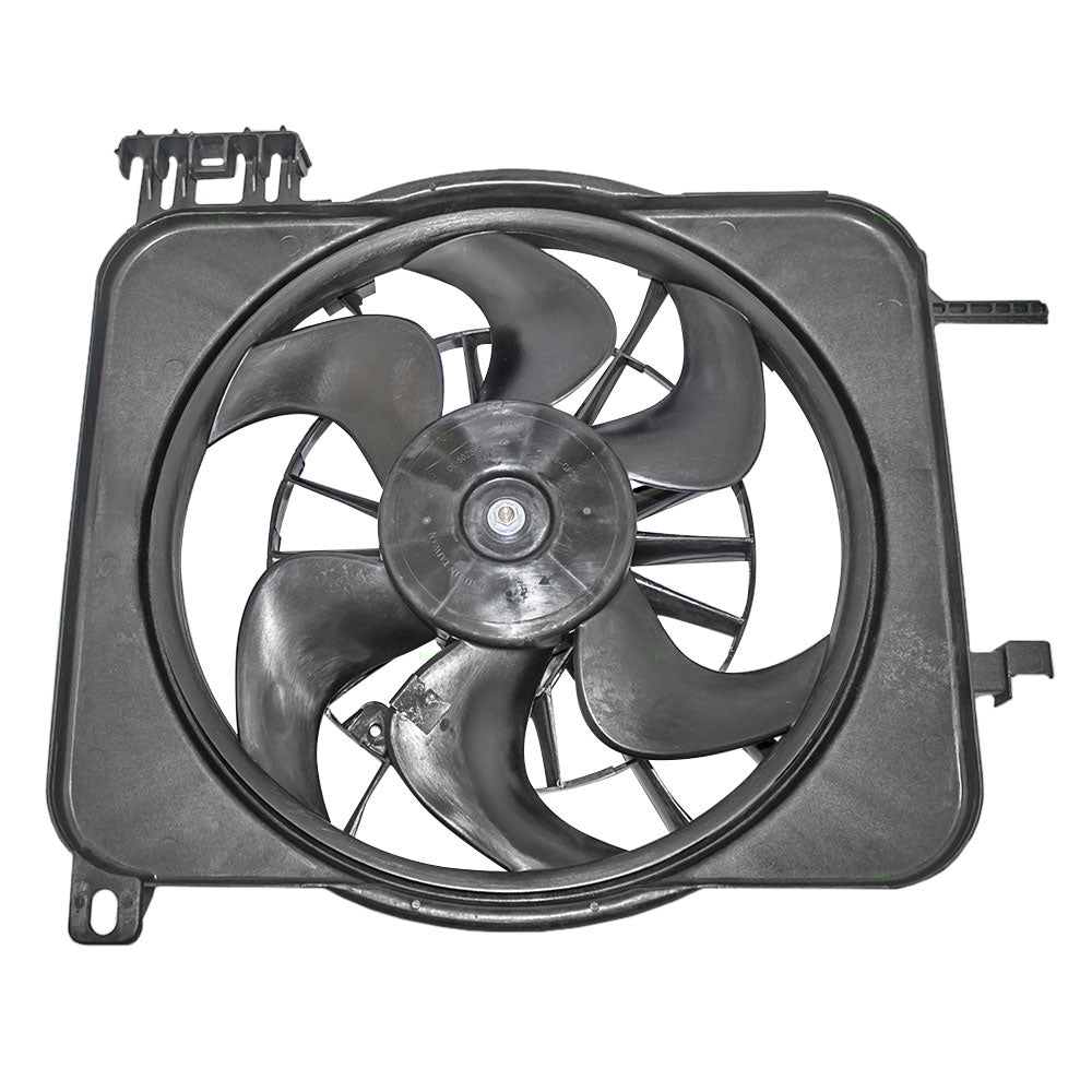 Brock Replacement Radiator Cooling Fan Motor Assembly 24mm Core Thickness Compatible with 1995-2004 Cavalier Sunfire with Heavy Duty A/C 22136897