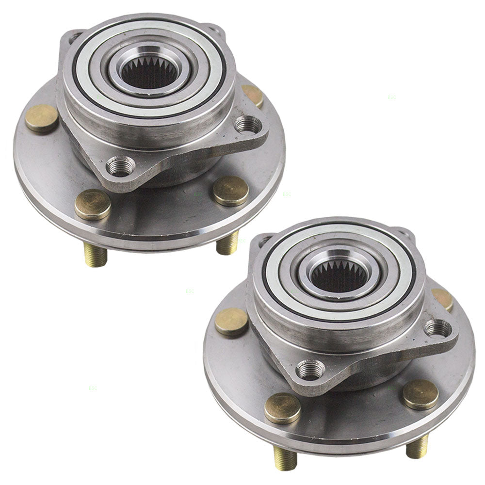 Brock Replacement Set Front Wheel Hub Bearings Compatible with 1995-2005 Sebring Coupe MR403970