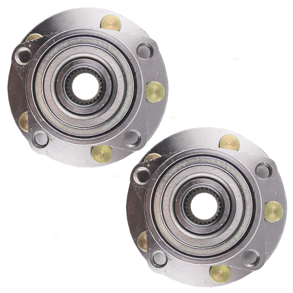 Brock Replacement Set Front Wheel Hub Bearings Compatible with 1995-2005 Sebring Coupe MR403970