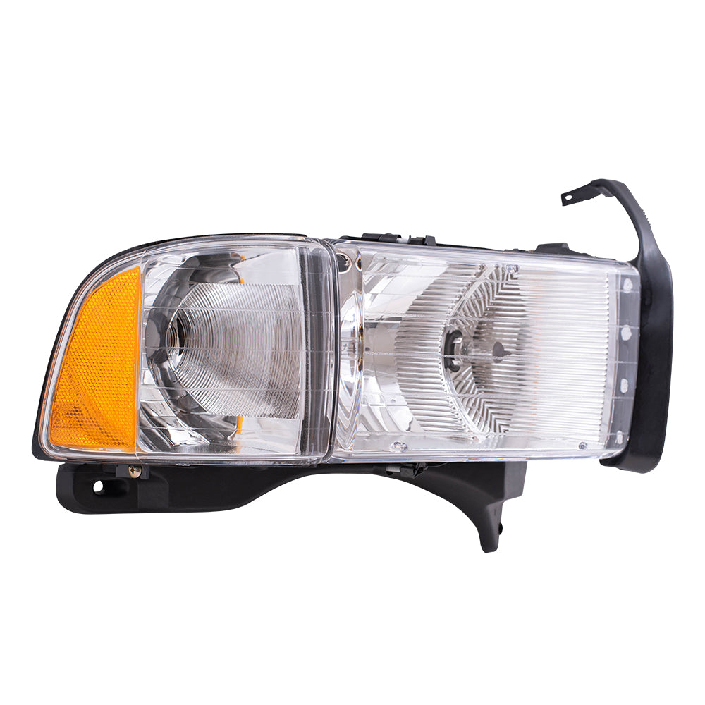 Headlight Assembly for 99-02 Dodge Ram Pickup Truck Passengers Lamp 55077024AG