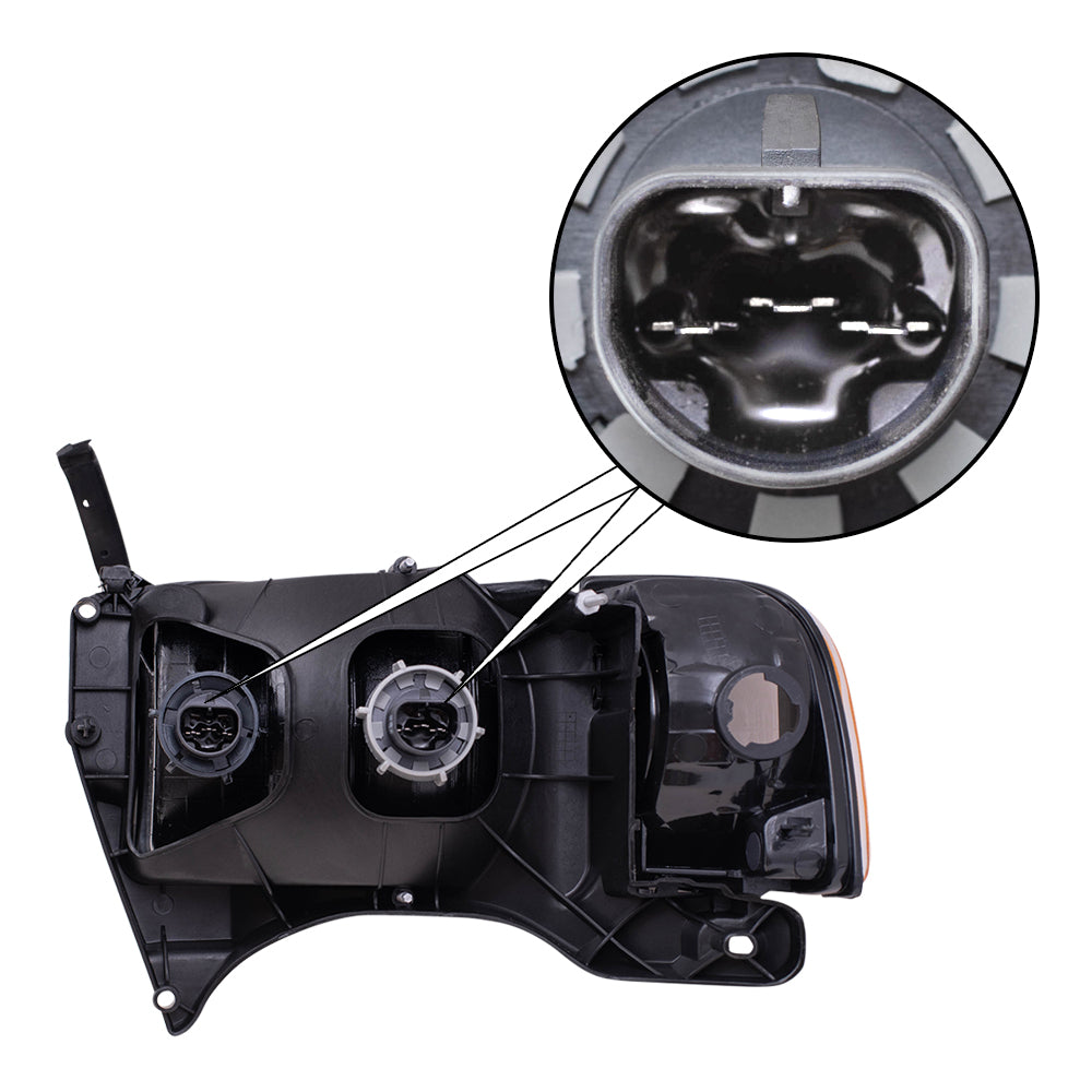 Headlight Assembly for 99-02 Dodge Ram Pickup Truck Passengers Lamp 55077024AG