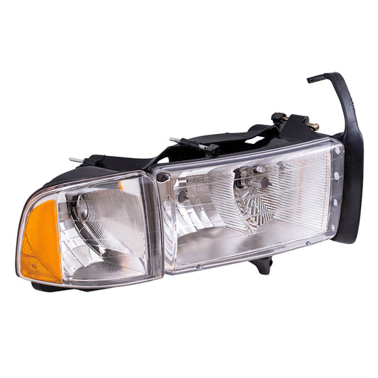 Headlight Assembly for 99-02 Dodge Ram Pickup Truck Passengers Lamp 55077024AG