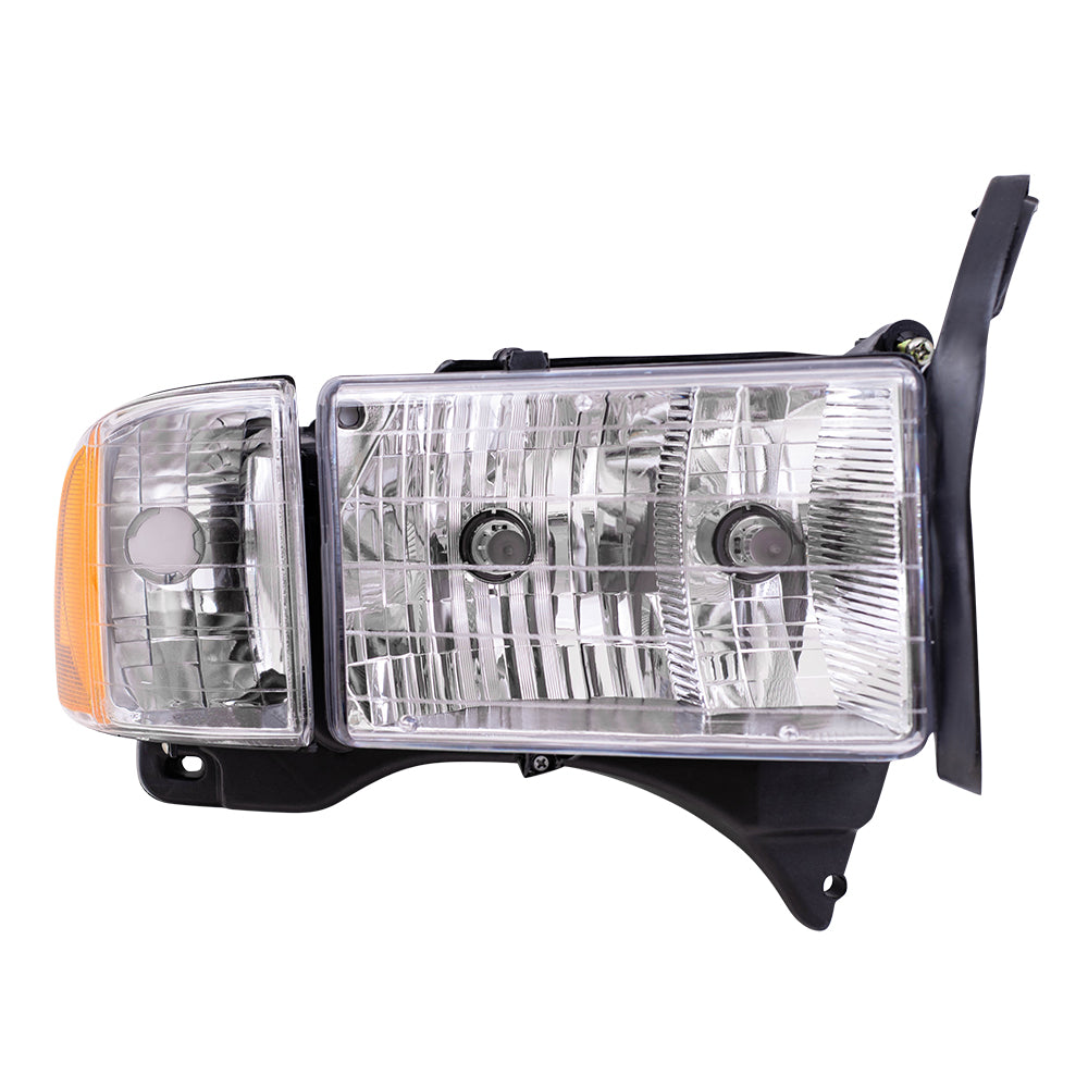 Headlight Assembly for 99-02 Dodge Ram Pickup Truck Passengers Lamp 55077024AG