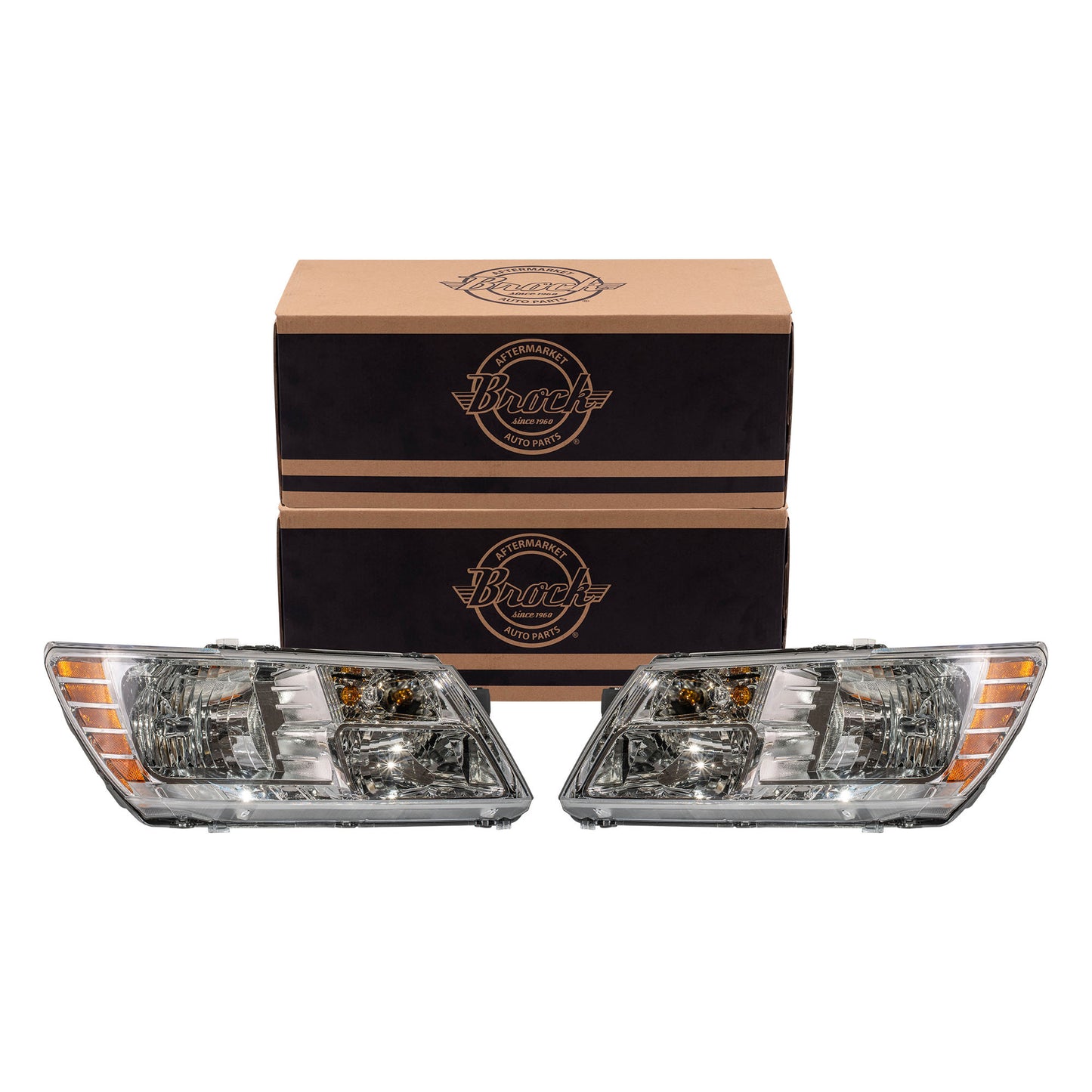 Halogen Combination Headlight Assembly Set Driver Side Left Passenger Side Right For 2009-2020 Dodge Journey