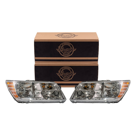 Halogen Combination Headlight Assembly Set Driver Side Left Passenger Side Right For 2009-2020 Dodge Journey