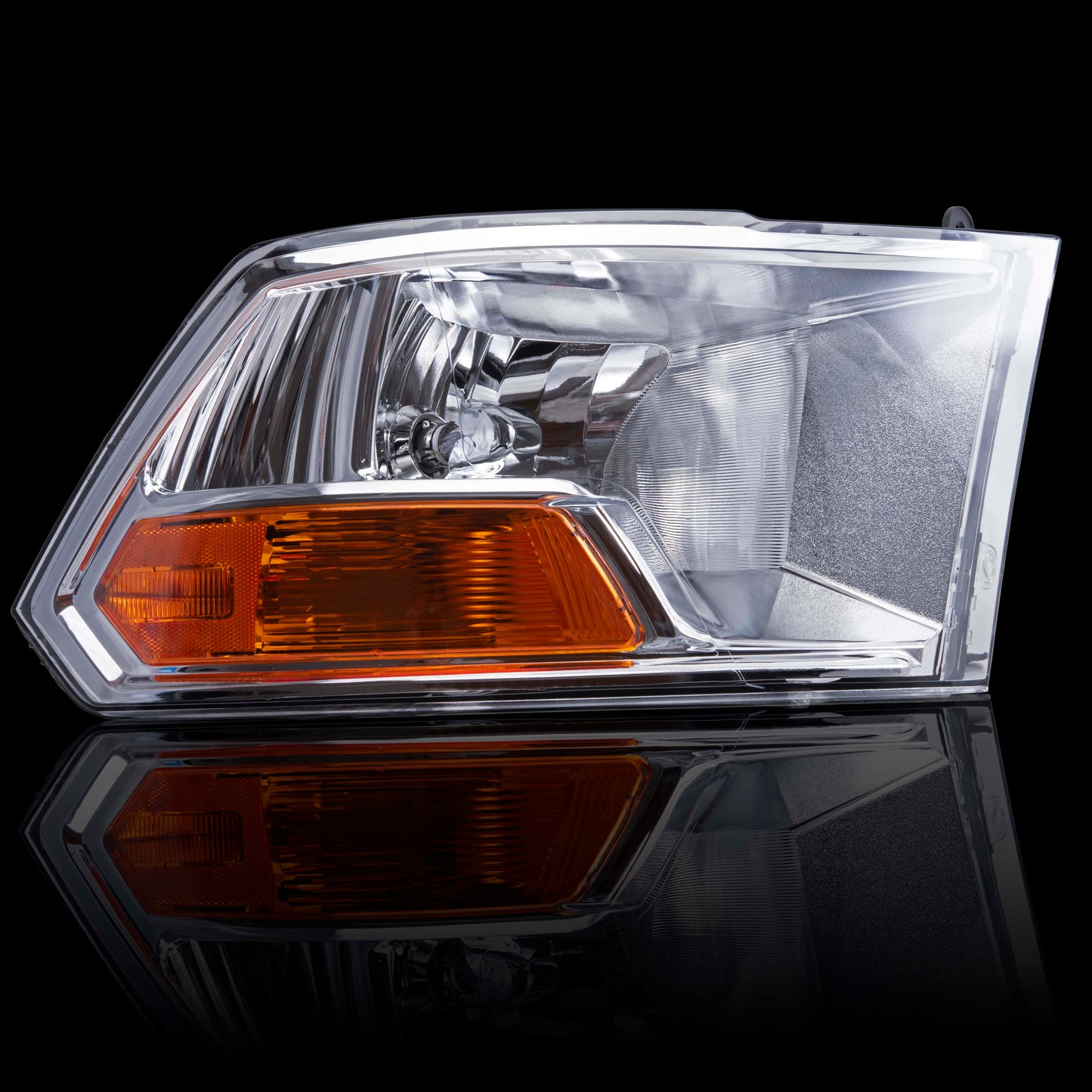 Brock Replacement Driver Left Passenger Right Halogen Combination Headlight Assembly Set Compatible With 2009-2010 Dodge RAM Pickup Without Quad Headlights 2011-2012 RAM Pickup Without Quad Headlights