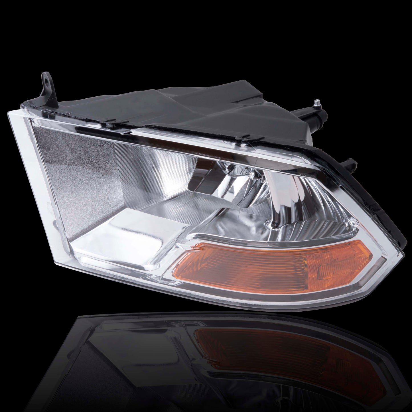 Brock Replacement Driver Left Passenger Right Halogen Combination Headlight Assembly Set Compatible With 2009-2010 Dodge RAM Pickup Without Quad Headlights 2011-2012 RAM Pickup Without Quad Headlights