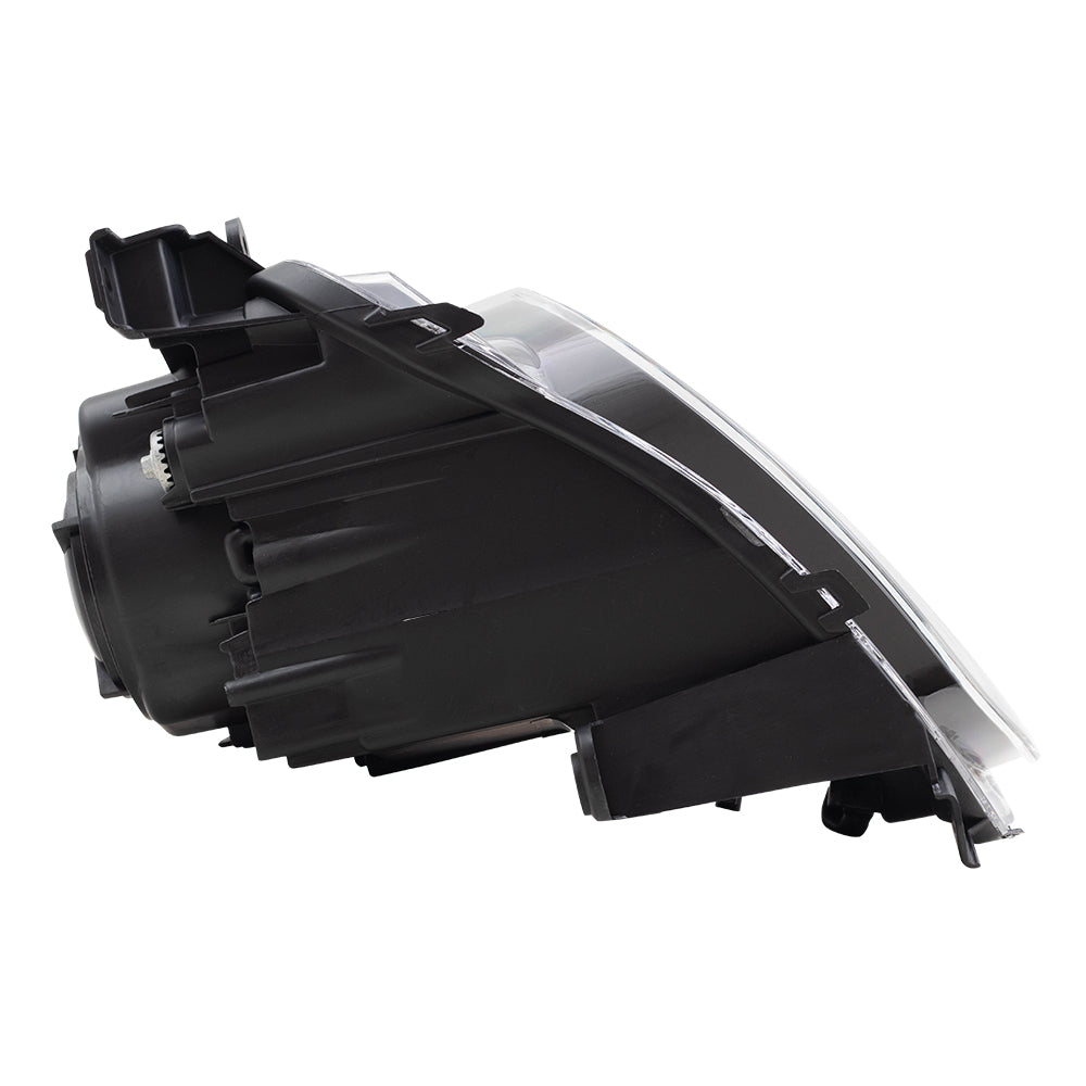 Brock Replacement Set Driver and Passenger Halogen Headlights Lens Black Trim Compatible with 2014-2018 Cherokee 68102847AE 68102846AE
