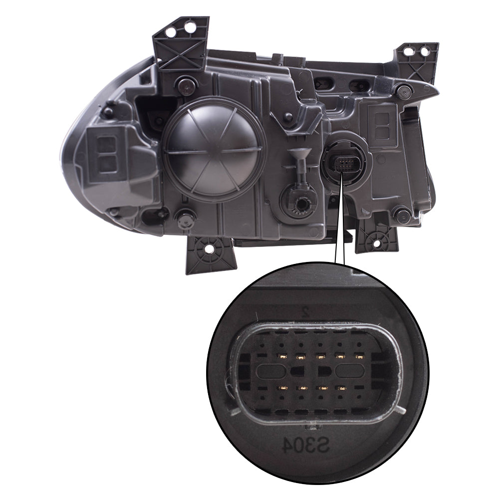Brock Replacement Driver Halogen Headlight Compatible with 2015 Charger