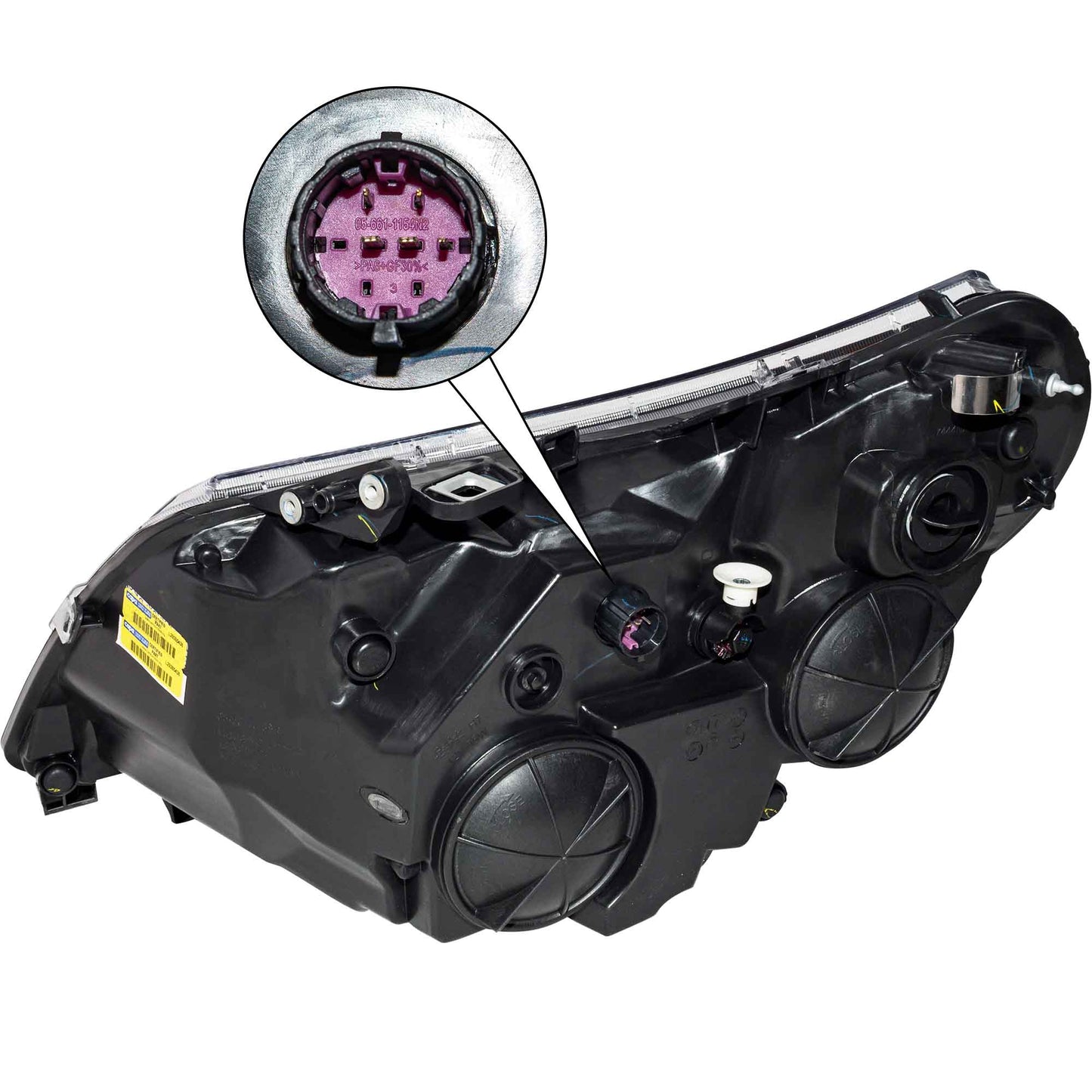 CAPA Certified Halogen Combination Headlight Assembly Without Daytime Running Lights Passenger Right For 2014-2022 RAM ProMaster