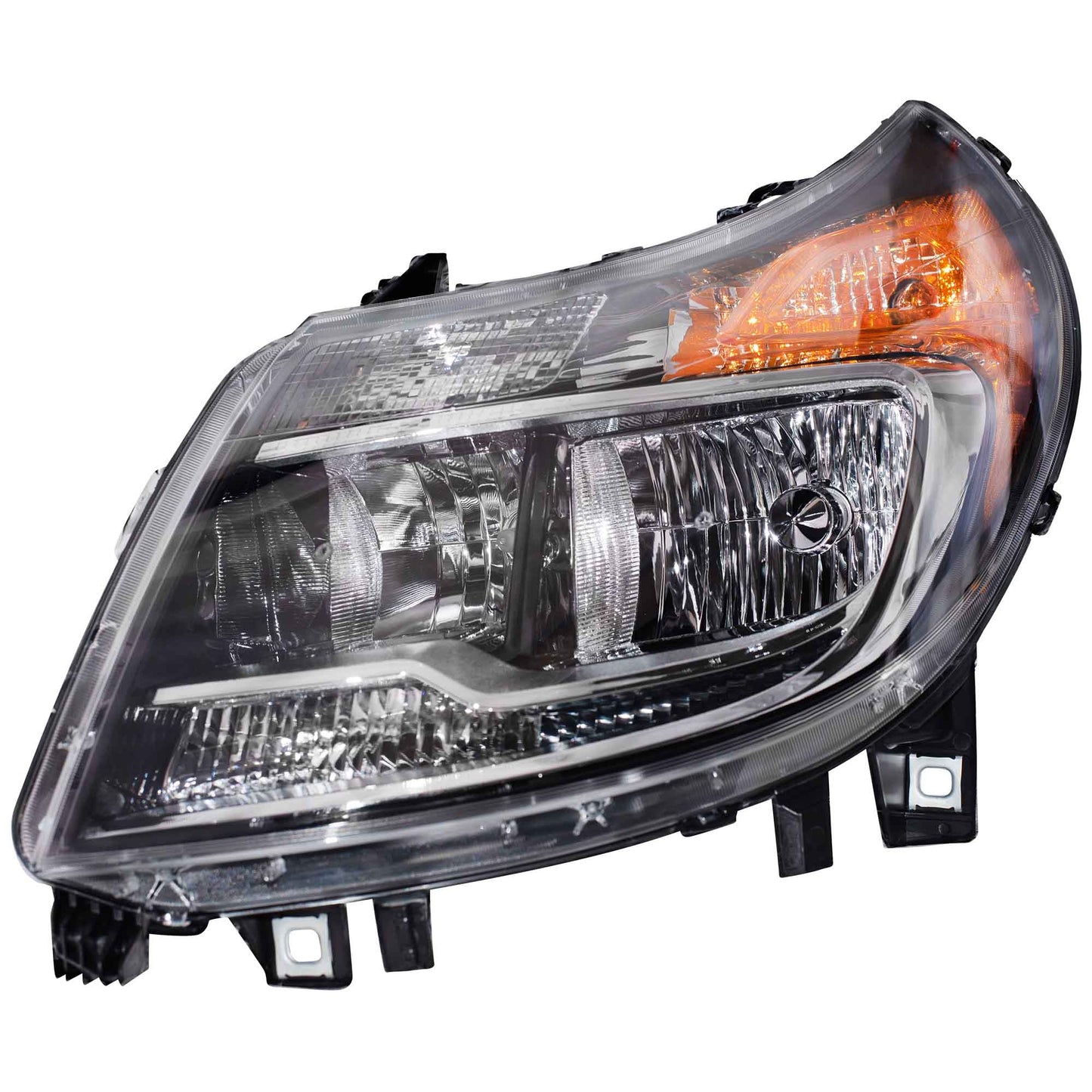 CAPA Certified Halogen Combination Headlight Assembly With Daytime Running Lights Left For 2014-2022 RAM ProMaster