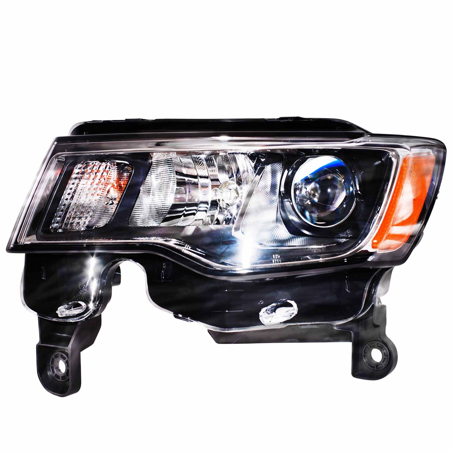 CAPA Certified Halogen Combination Headlight Assembly With Chrome Bezel Left For 2017-2021 Jeep Grand Cherokee 2022 Jeep Grand Cherokee WK