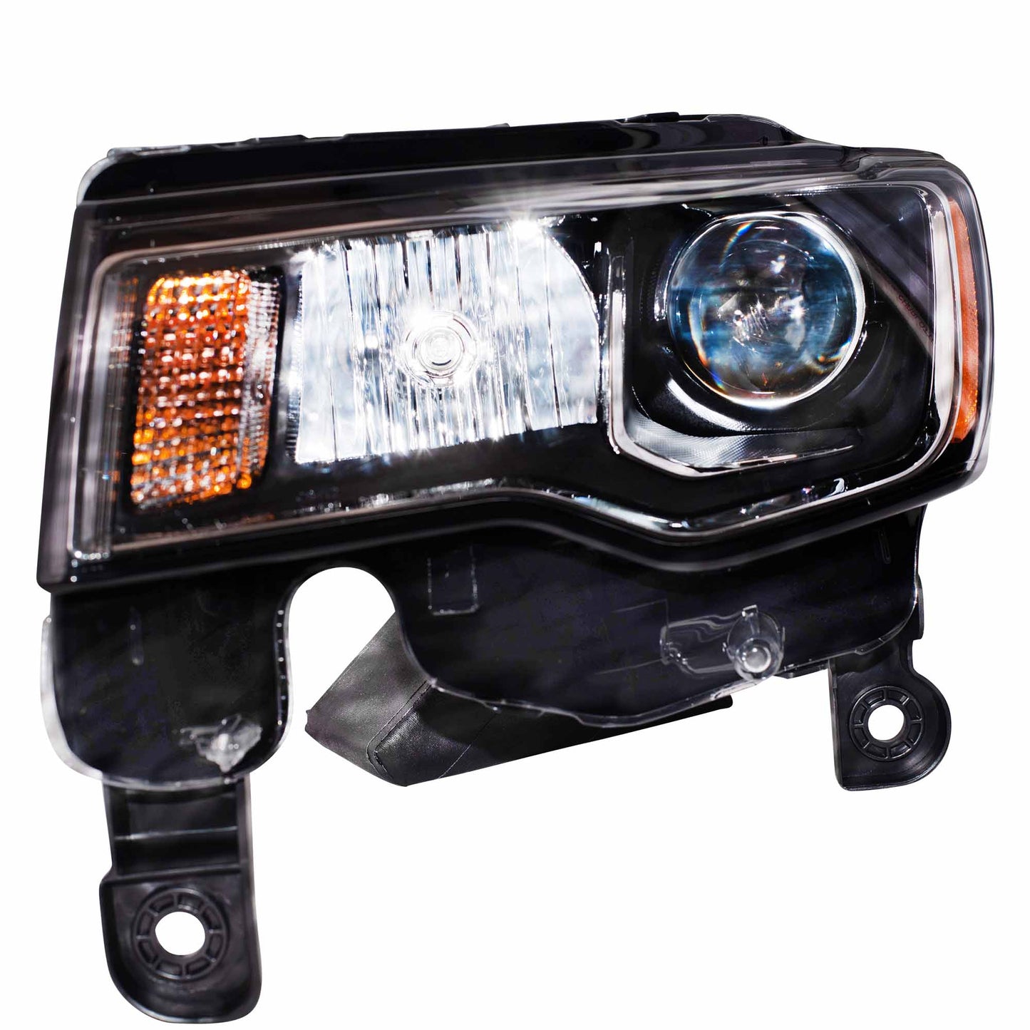 CAPA Certified Halogen Combination Headlight Assembly With Chrome Bezel Left For 2017-2021 Jeep Grand Cherokee 2022 Jeep Grand Cherokee WK