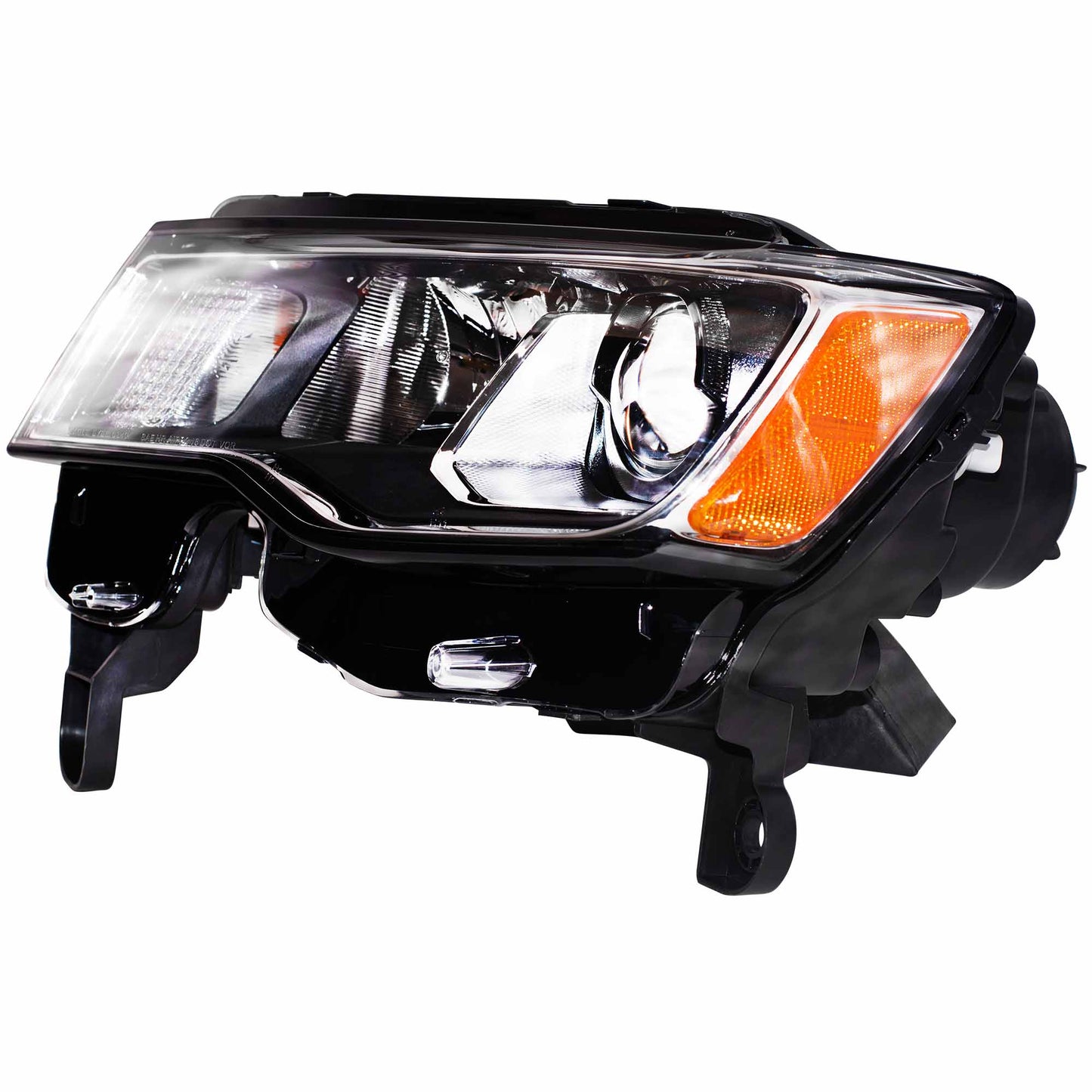 CAPA Certified Halogen Combination Headlight Assembly With Chrome Bezel Left For 2017-2021 Jeep Grand Cherokee 2022 Jeep Grand Cherokee WK