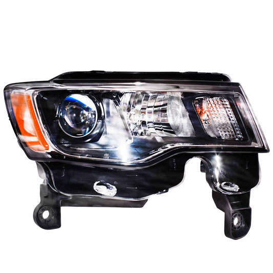 CAPA Certified Halogen Combination Headlight Assembly With Chrome Bezel Right For 2017-2021 Jeep Grand Cherokee 2022 Jeep Grand Cherokee WK