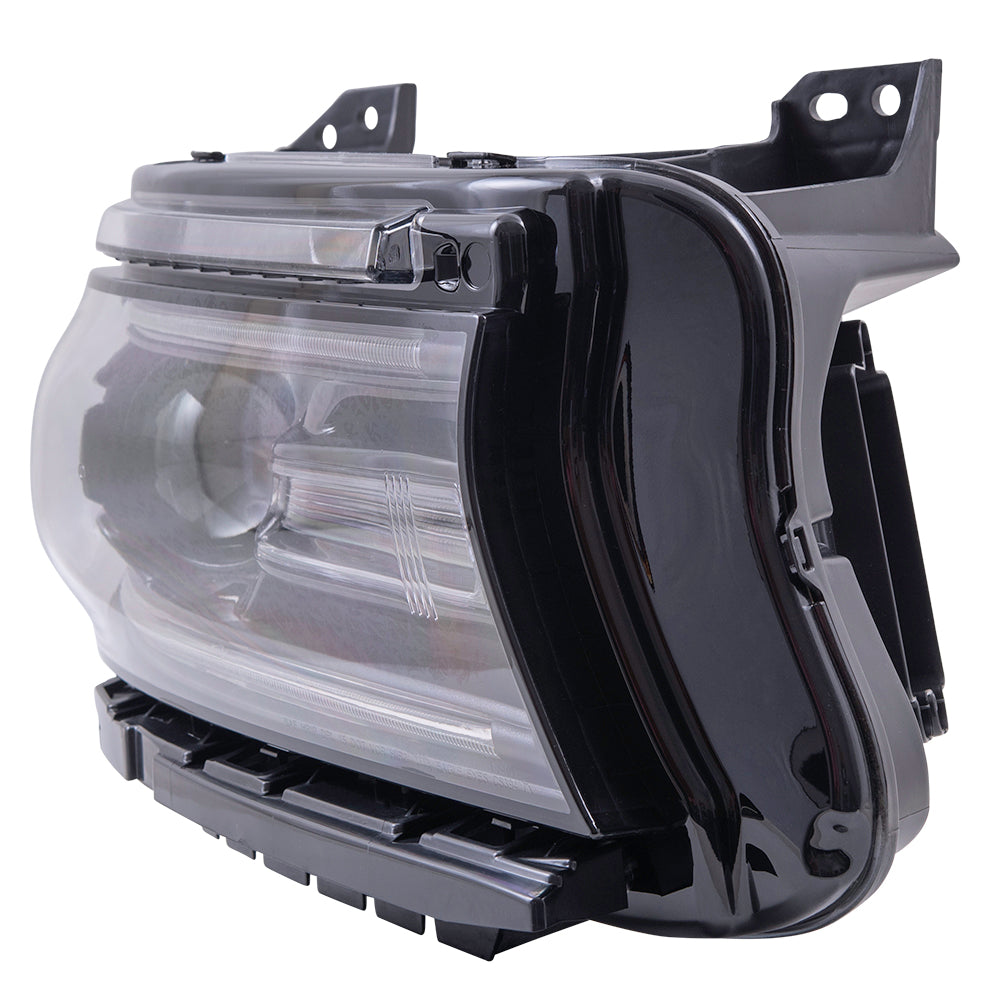 Brock Aftermarket Replacement Driver Left Passenger Right Halogen Combination Headlight Assembly Set Without Logo Compatible With 2018-2021 Dodge Charger