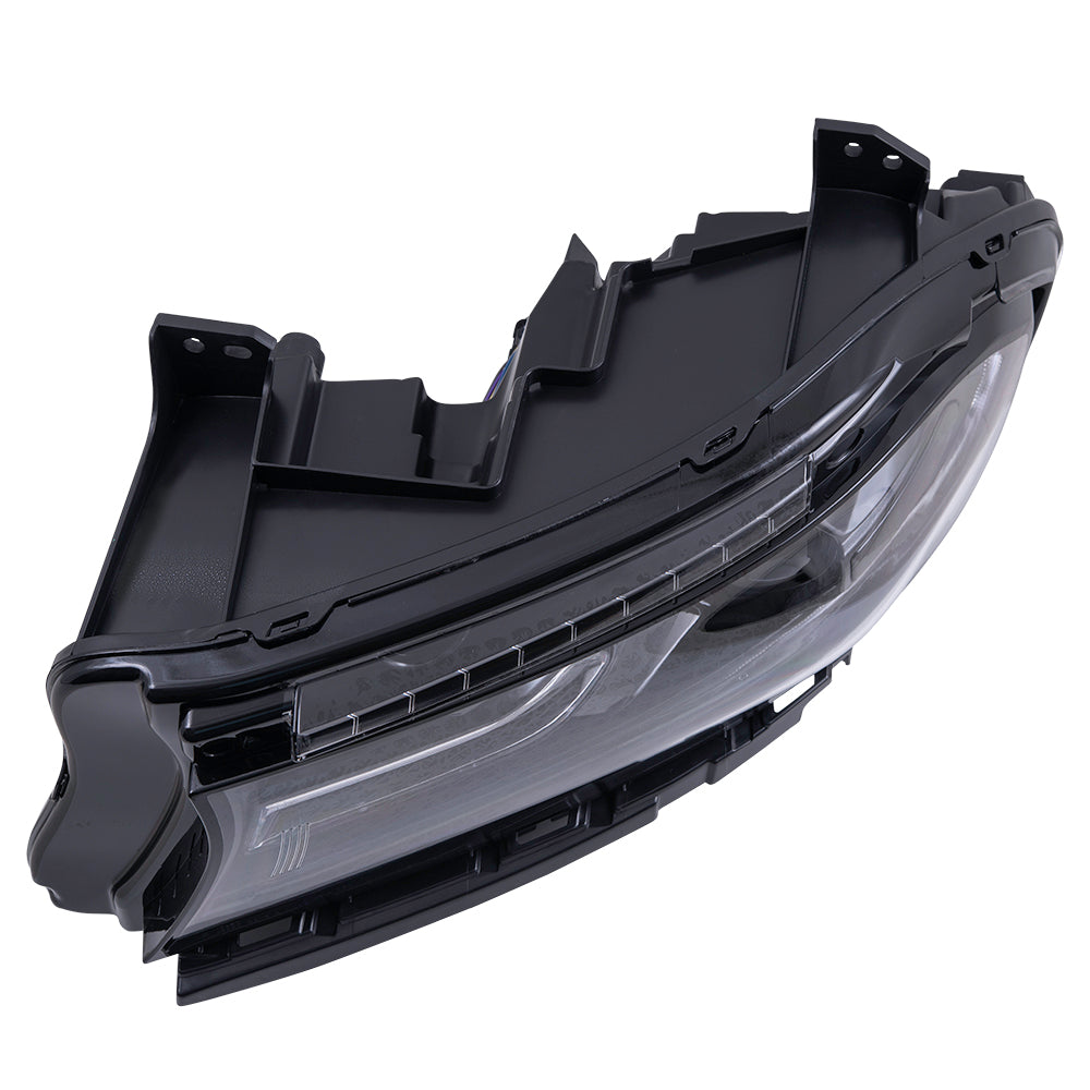 Brock Aftermarket Replacement Driver Left Halogen Combination Headlight Assembly Without Logo Compatible With 2018-2021 Dodge Charger