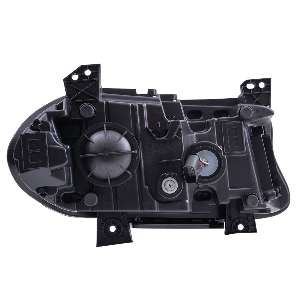 Brock Aftermarket Replacement Driver Left Halogen Combination Headlight Assembly Without Logo Compatible With 2018-2021 Dodge Charger