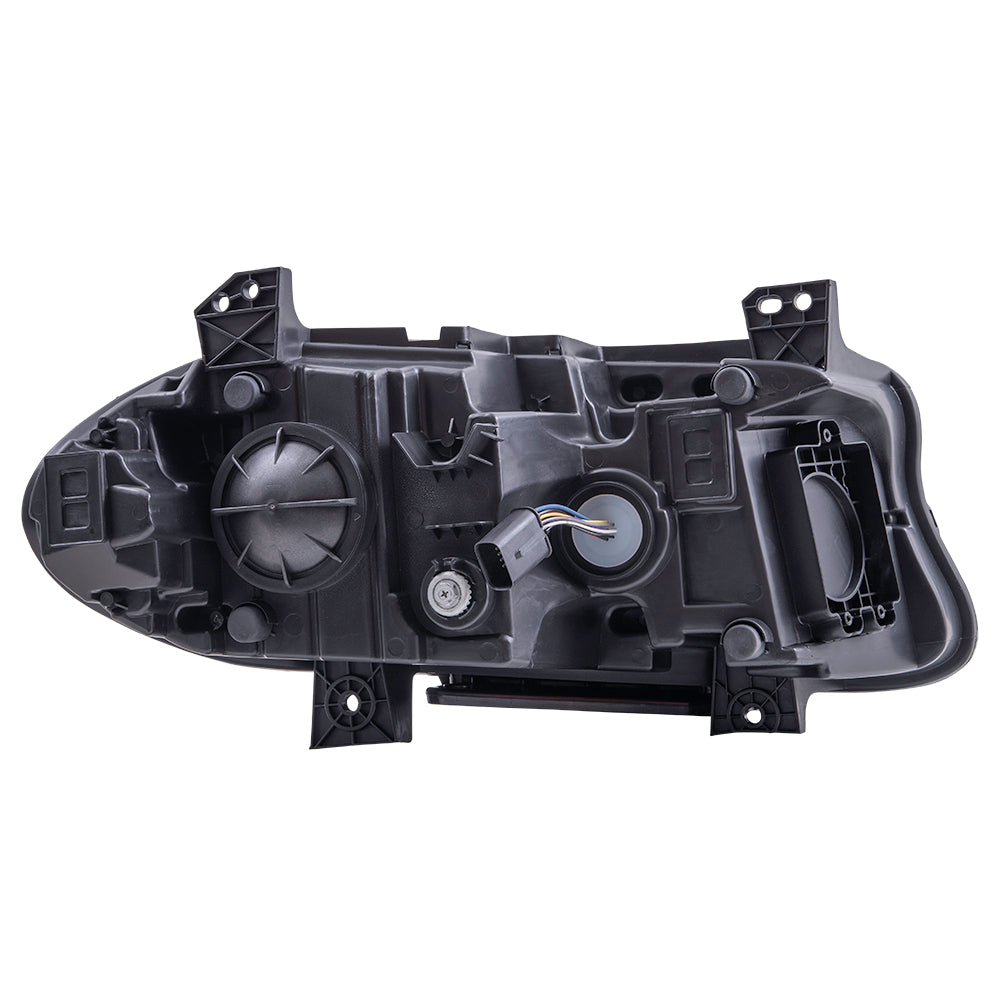 Brock Aftermarket Replacement Driver Left Halogen Combination Headlight Assembly Without Logo Compatible With 2018-2021 Dodge Charger