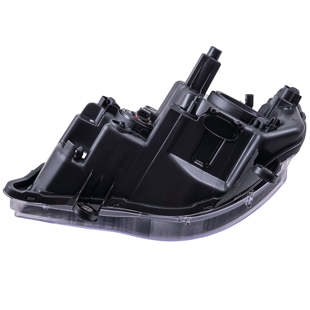 Brock Aftermarket Replacement Driver Left Passenger Right Halogen Combination Headlight Assembly With Black Bezel Set Compatible With 2014-2020 Dodge Grand Caravan